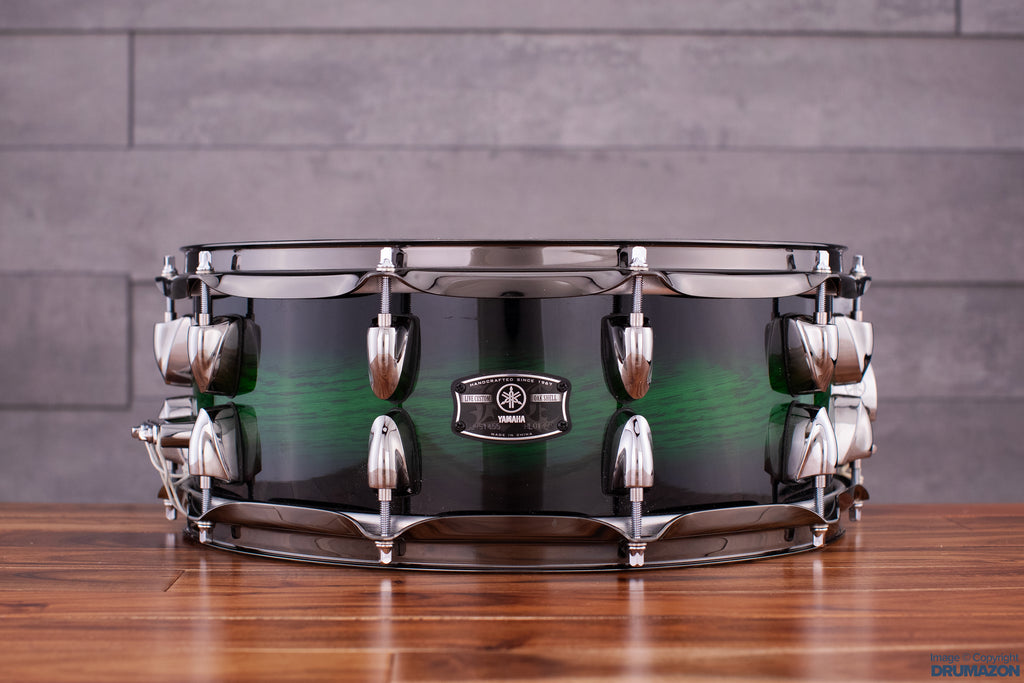 YAMAHA 14 X 5.5 LIVE CUSTOM SNARE DRUM, EMERALD SHADOW (PRE-LOVED)