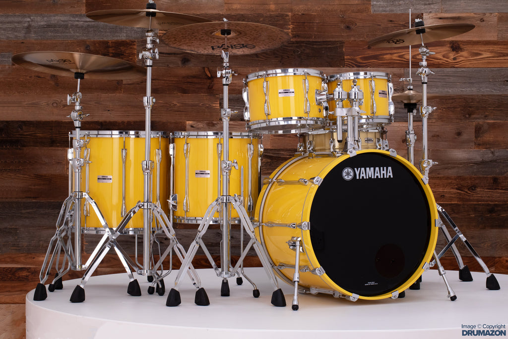 YAMAHA RECORDING CUSTOM 2011 LTD.ED. 5 PIECE DRUM KIT, MELLOW YELLOW (PRE-LOVED)