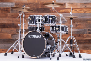 YAMAHA STAGE CUSTOM BIRCH, 5 PIECE FUSION 20" DRUM KIT, RAVEN BLACK (PRE-LOVED)