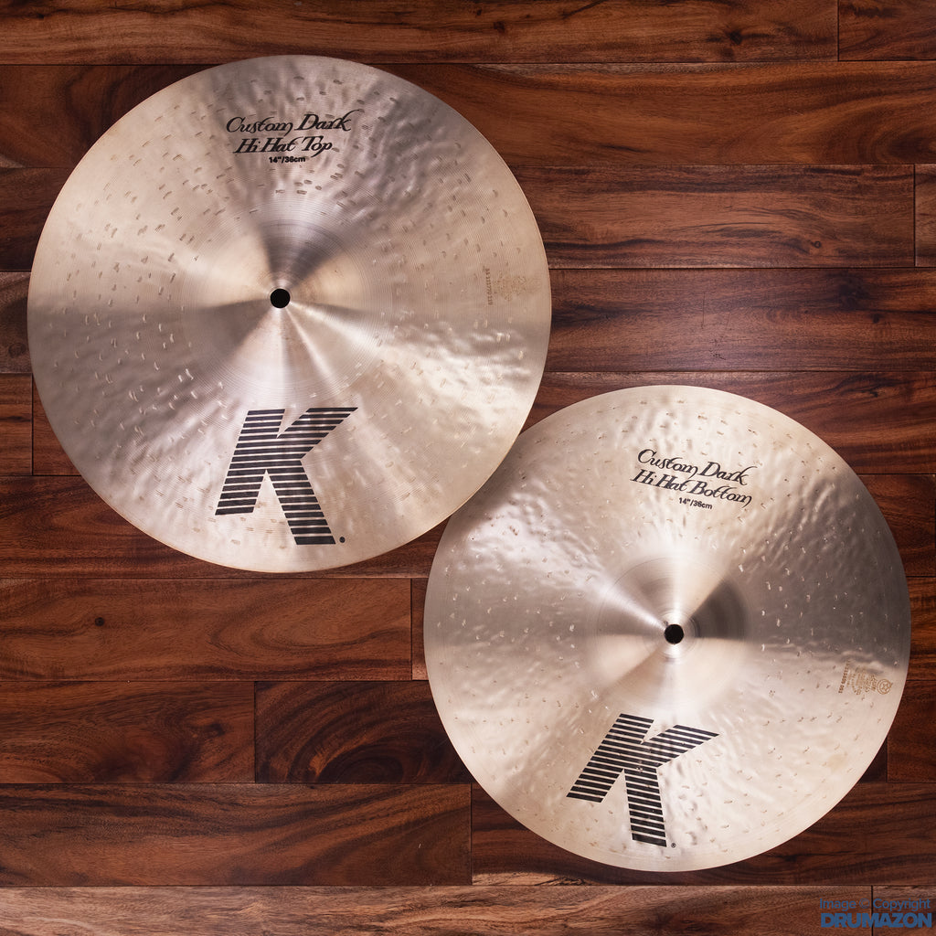 ZILDJIAN 14" K CUSTOM DARK HI-HAT CYMBALS (PRE-LOVED)