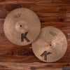 ZILDJIAN 14" K CUSTOM DARK HI-HAT CYMBALS (PRE-LOVED)