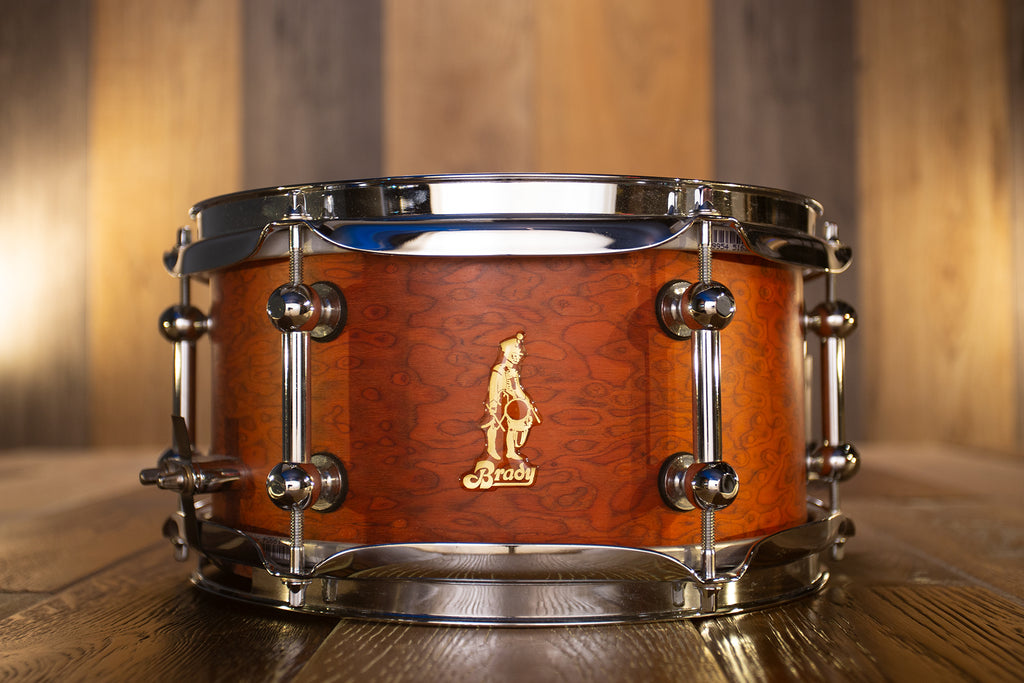 BRADY 10 X 5.5 JARRAH PLY SNARE DRUM JARRAH BURL SATIN (PRE-LOVED