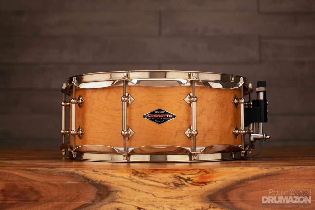 CRAVIOTTO CUSTOM 14 X 5.5 BIRDSEYE MAPLE SOLID SHELL SNARE No.83