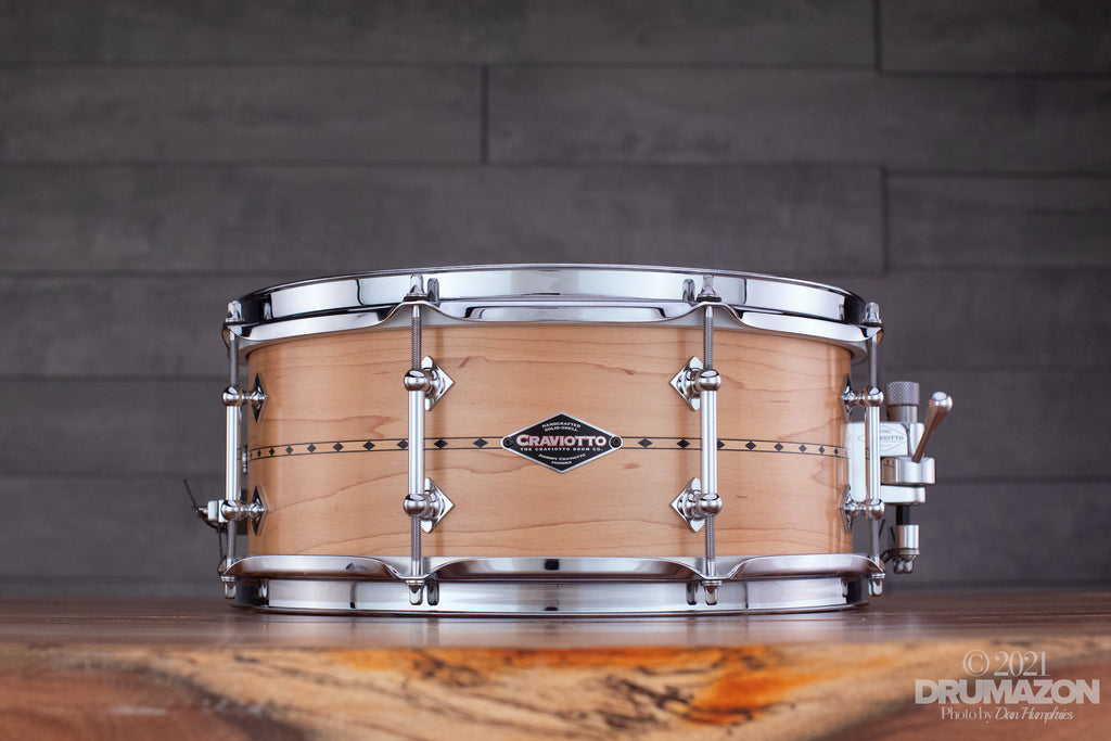 CRAVIOTTO 13 X 5.5 CUSTOM SHOP MAPLE SNARE DRUM WITH