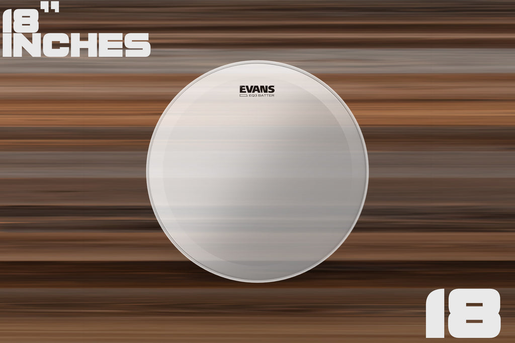 EVANS EQ3 CLEAR BASS BATTER DRUM HEAD (SIZES 18" TO 26")