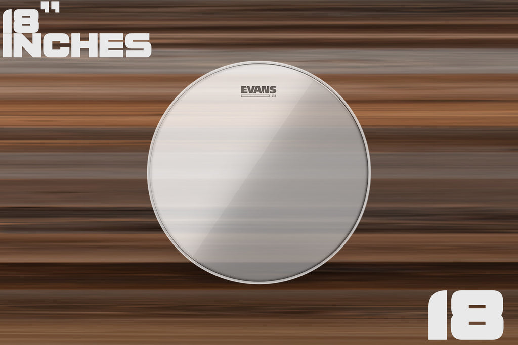 EVANS G1 CLEAR BASS BATTER / RESONANT DRUM HEAD (SIZES 18" TO 22")
