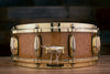 GRETSCH 14 X 5 USA CUSTOM EXOTIC 10 PLY MAPLE SNARE DRUM, RED CAMPHOR, BRASS HARDWARE (PRE-LOVED)