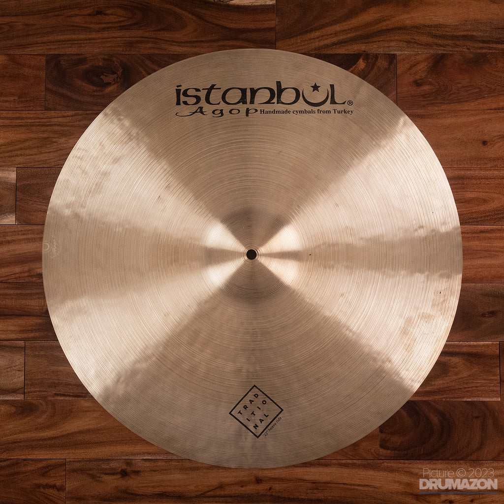 ISTANBUL AGOP 22" TRADITIONAL SERIES HEAVY RIDE CYMBAL