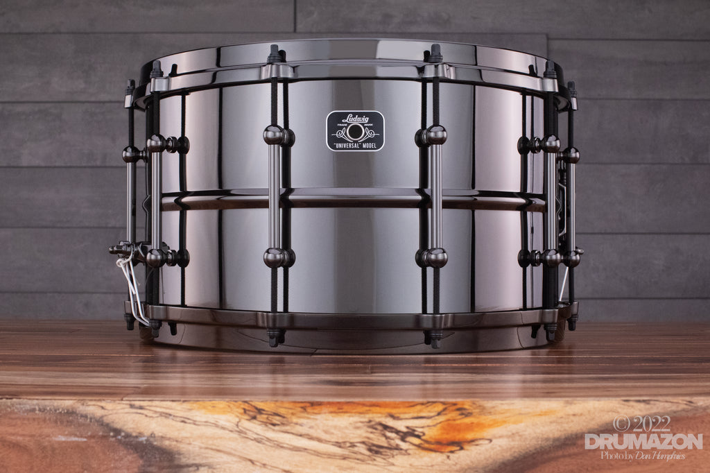 Ludwig Universal Black Brass Snare Drum - 8 x 14-inch - Polished