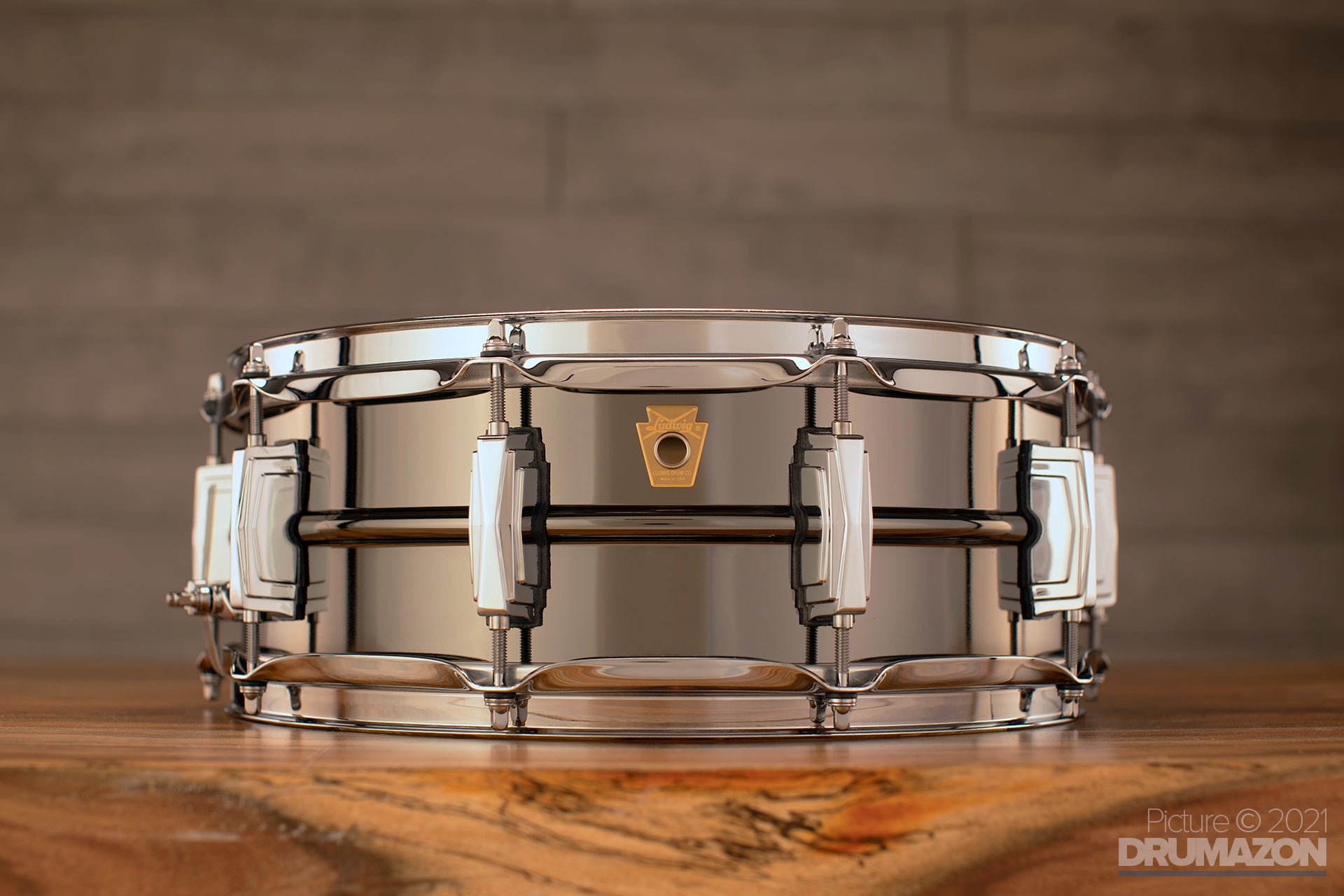 LUDWIG 14 X 5 LB416 BLACK BEAUTY SNARE DRUM, BRASS SHELL, BLACK NICKEL –  Drumazon