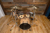 MAPEX SATURN V EXOTIC SOUND WAVE TWIN 5 PIECE DRUM KIT, NATURAL MAPLE BURL