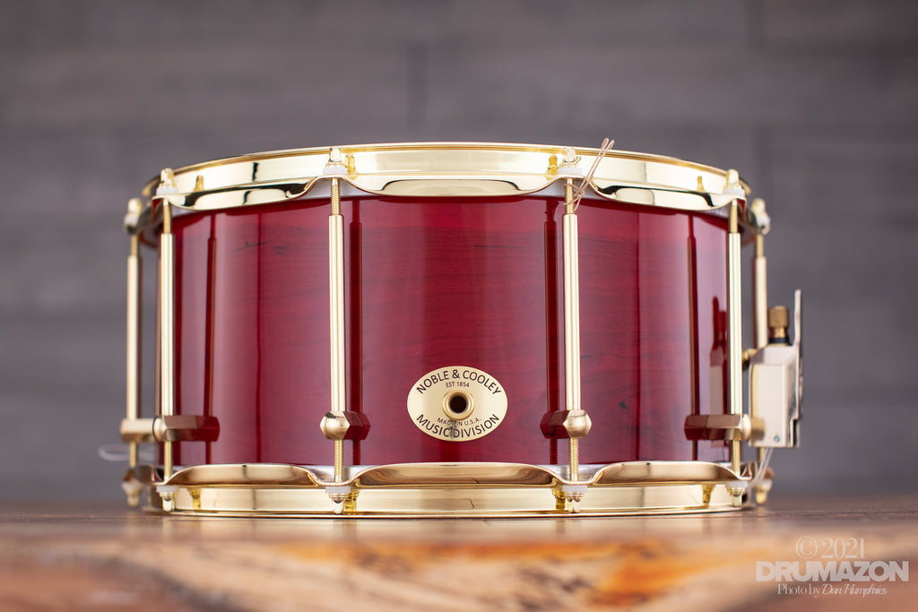 NOBLE & COOLEY 14 X 7 SS CLASSIC CHERRY SOLID SHELL SNARE DRUM 