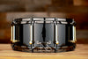 NOBLE & COOLEY 14 X 6 SS CLASSIC SOLID BIRCH SHELL SNARE DRUM, BLACK GLOSS LACQUER