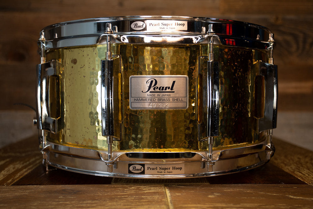 Pearl Super Gripper System Brass Shell 14″ x 6.5″ Snare Drum