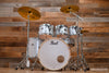 PEARL EXPORT EXX 6 PIECE DRUM KIT WITH HARDWARE AND SABIAN SBR CYMBALS, ARCTIC WHITE SPARKLE