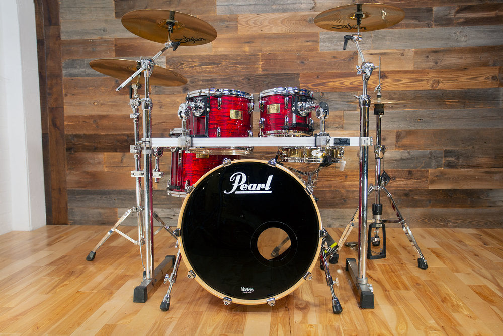 PEARL MASTERS MSX RETROSPEC 4 PIECE MAPLE DRUM KIT, RED ONYX – Drumazon