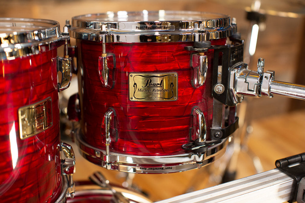 PEARL MASTERS MSX RETROSPEC 4 PIECE MAPLE DRUM KIT, RED ONYX – Drumazon