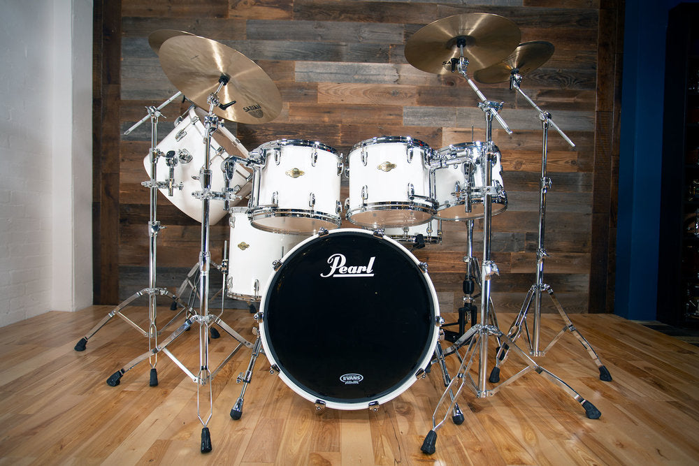 PEARL MASTERS PREMIUM MRP (CUSTOM SHELL) 7 PIECE DRUM KIT, ARCTIC