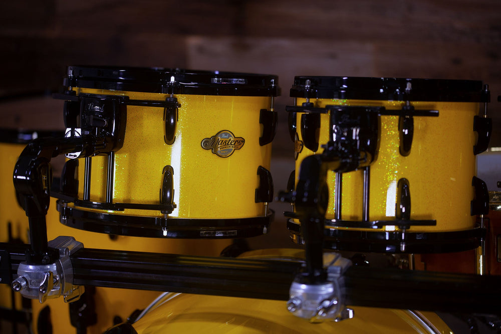 PEARL MASTERS PREMIUM MAPLE (MRP) 6 PIECE DRUM KIT, CANARY YELLOW 