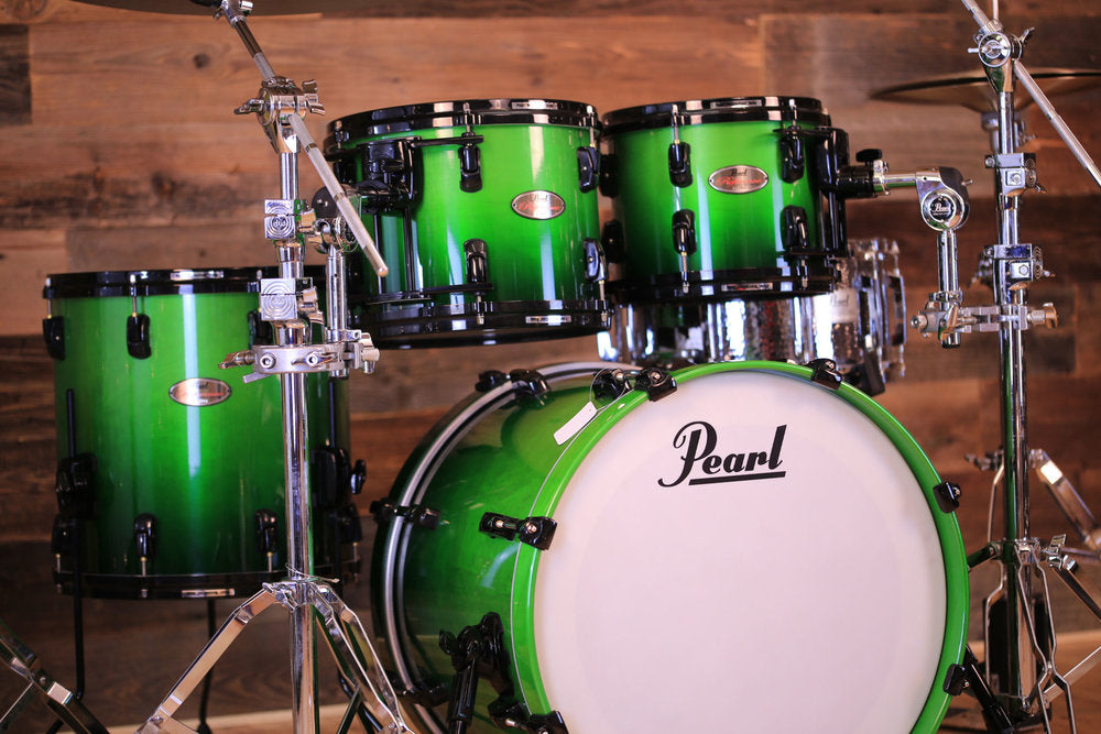 PEARL REFERENCE 4 PIECE DRUM KIT, EMERALD FADE, BLACK FITTINGS – Drumazon