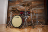 TAMA STARCLASSIC BUBINGA 5 PIECE DRUM KIT, GARNET QUILTED BUBINGA BURST, BLACK NICKEL FITTINGS (PRE-LOVED)