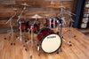 TAMA STARCLASSIC BUBINGA 5 PIECE DRUM KIT, GARNET QUILTED BUBINGA BURST, BLACK NICKEL FITTINGS (PRE-LOVED)