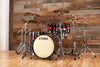 TAMA STARCLASSIC BUBINGA 5 PIECE DRUM KIT, GARNET QUILTED BUBINGA BURST, BLACK NICKEL FITTINGS (PRE-LOVED)