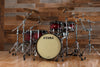 TAMA STARCLASSIC BUBINGA 5 PIECE DRUM KIT, GARNET QUILTED BUBINGA BURST, BLACK NICKEL FITTINGS (PRE-LOVED)