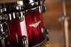 TAMA STARCLASSIC BUBINGA 5 PIECE DRUM KIT, GARNET QUILTED BUBINGA BURST, BLACK NICKEL FITTINGS (PRE-LOVED)