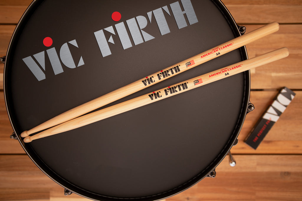 VIC FIRTH 5A AMERICAN CLASSIC HICKORY DRUMSTICKS – SEVEN SINS & NOISE