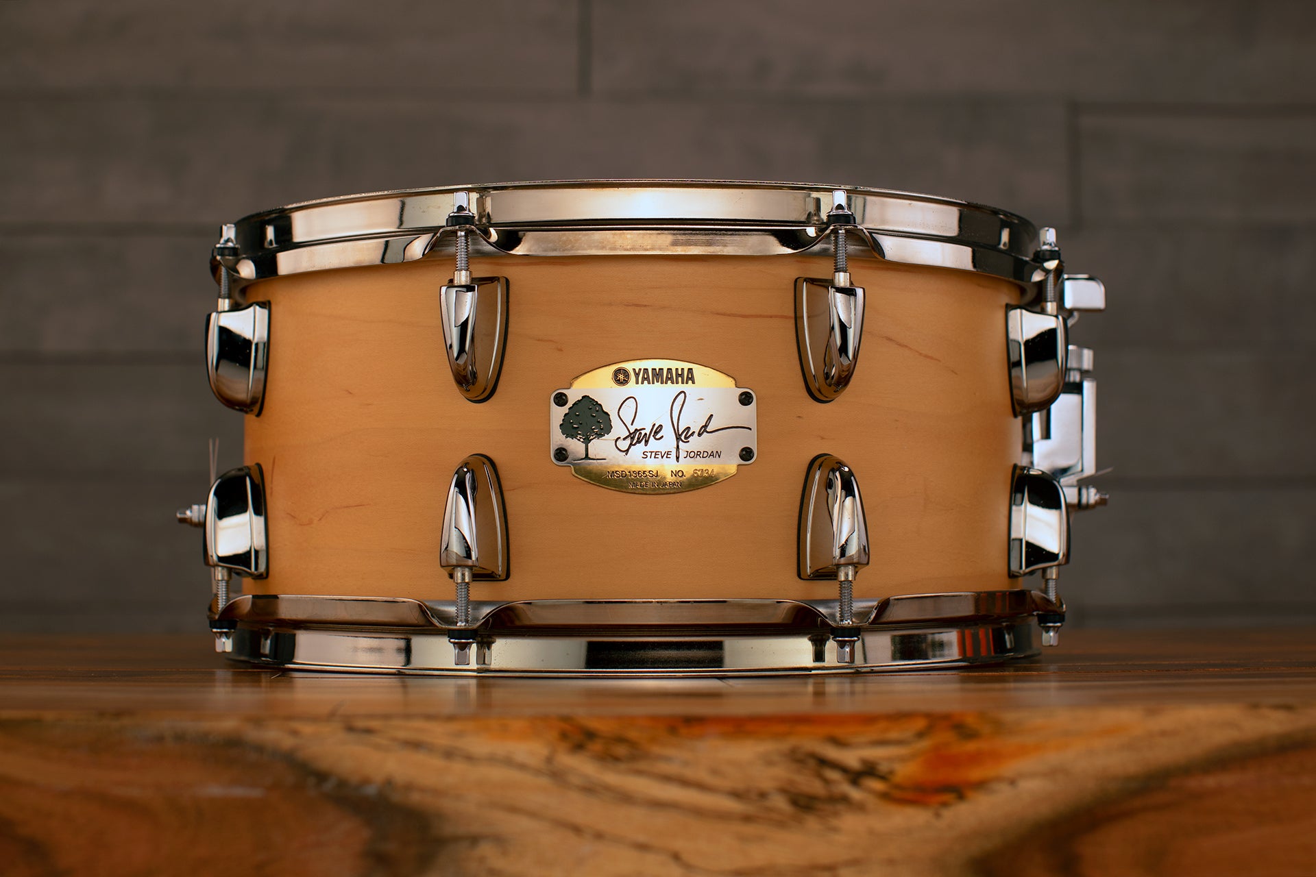 YAMAHA 13 X 6.5 STEVE JORDAN MSD1365SJ SIGNATURE MAPLE SNARE DRUM, (PR –  Drumazon