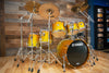 YAMAHA MAPLE CUSTOM ABSOLUTE NOUVEAU 6 PIECE DRUM KIT, YELLOW SPARKLE FADE (PRE-LOVED)