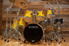 YAMAHA MAPLE CUSTOM ABSOLUTE NOUVEAU 6 PIECE DRUM KIT, YELLOW SPARKLE FADE (PRE-LOVED)