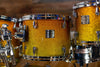 YAMAHA MAPLE CUSTOM ABSOLUTE NOUVEAU 6 PIECE DRUM KIT, YELLOW SPARKLE FADE (PRE-LOVED)