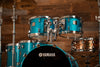 YAMAHA MAPLE CUSTOM ABSOLUTE 5 PIECE DRUM KIT, BLUE ICE SPARKLE (PRE-LOVED)