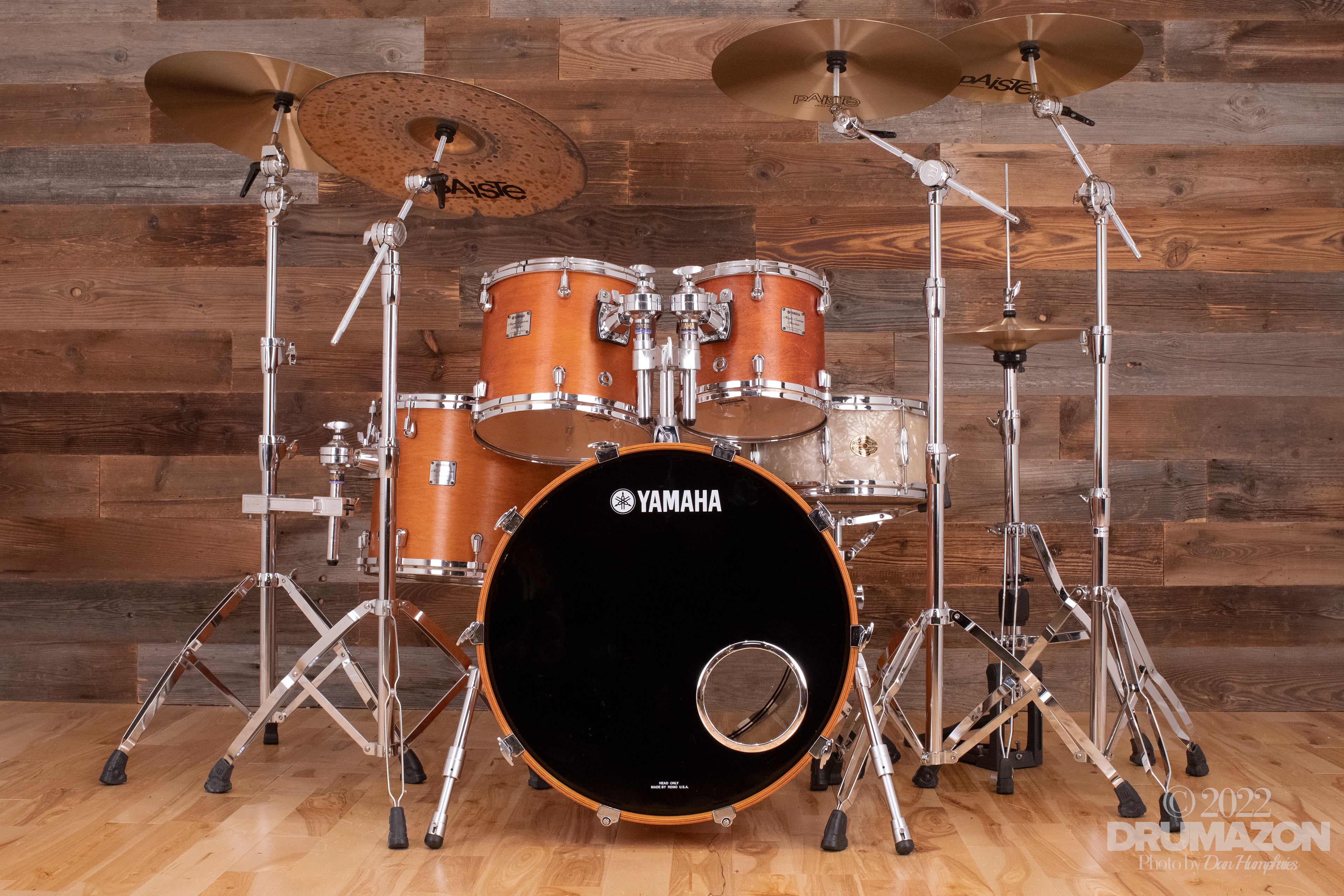 YAMAHA MAPLE CUSTOM ABSOLUTE NOUVEAU 4 PIECE DRUM KIT, VINTAGE 