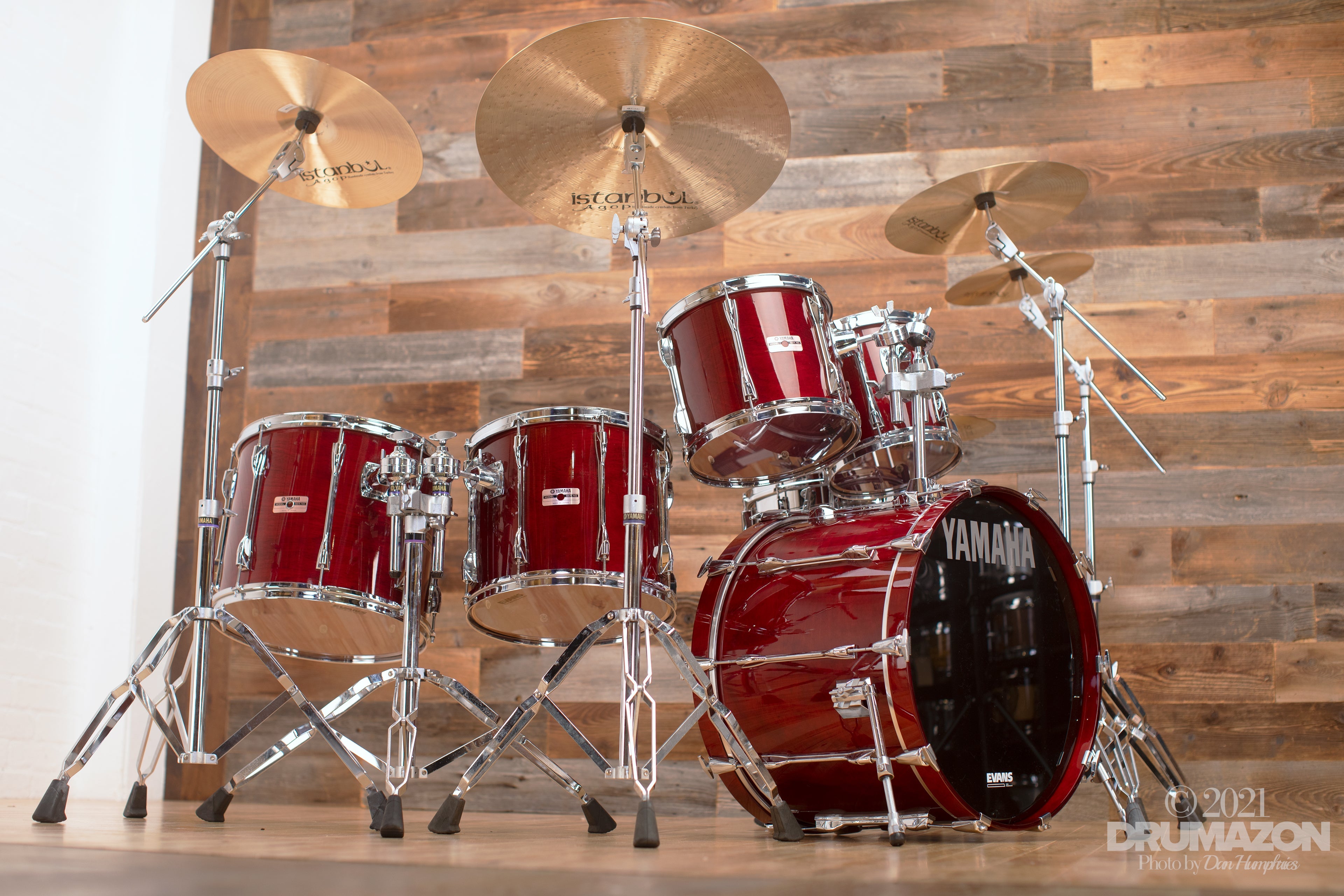 YAMAHA RECORDING CUSTOM (9000) 5 PIECE DRUM KIT, CHERRY WOOD (PRE-LOVE –  Drumazon